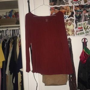 Red long sleeve shirt